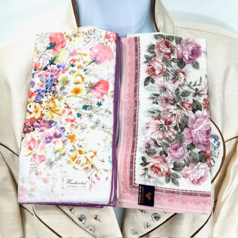 New Tag On Valentino Handkerchief/Mini Scarfs , cotton 18